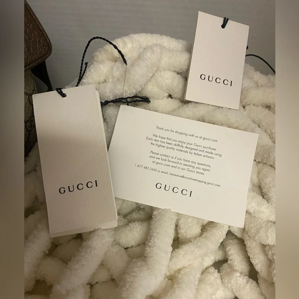 Authentic Gucci Ophidia Monogram Backpack with VTG Double G